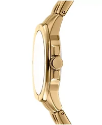 Women's Brooklyn Midi Champagne Dial Gold-Tone Stainless Steel Bracelet Watch
