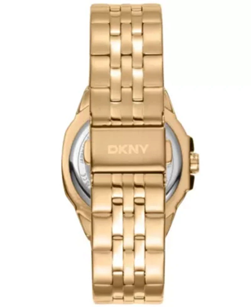 Women's Brooklyn Midi Champagne Dial Gold-Tone Stainless Steel Bracelet Watch