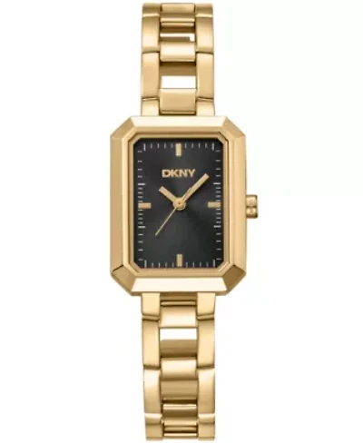 Women's Uptown Midi Black Dial Gold-Tone Stainless Steel Bracelet Watch