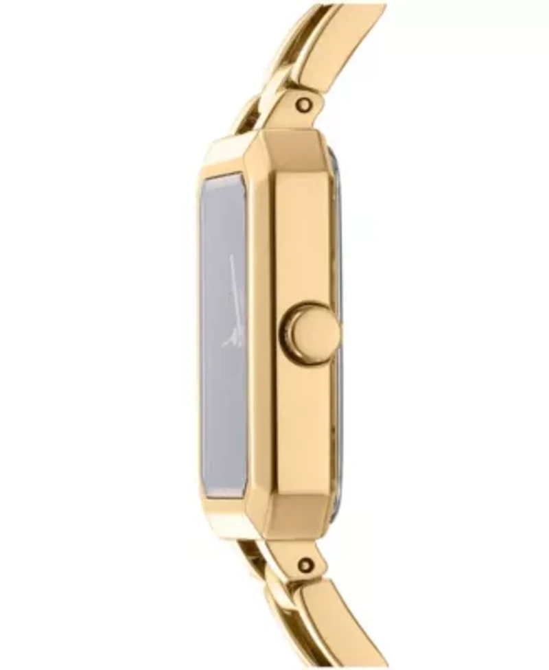 Women's Uptown Midi Black Dial Gold-Tone Stainless Steel Bracelet Watch