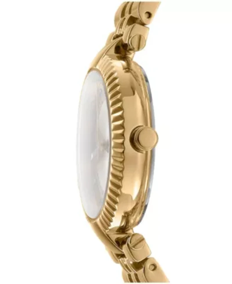 Women's Essential Glitz Champagne Dial Gold-Tone Stainless Steel Bracelet Watch