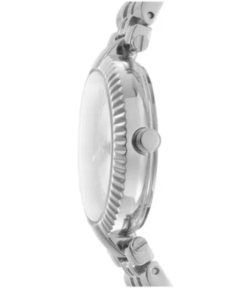 Women's Essential Glitz Pink Dial Stainless Steel Bracelet Watch