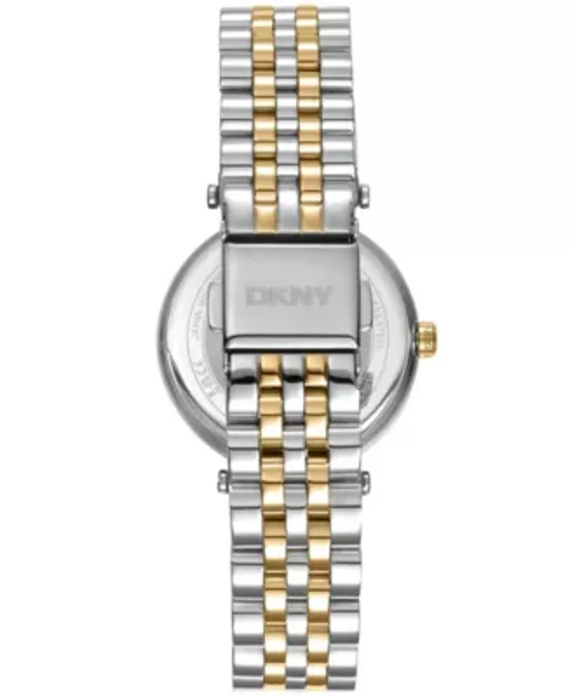 Women's Essential Glitz Dark Green Dial Gold Two-Tone Stainless Steel Bracelet Watch