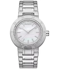 Women's Eastside Logo White Mop Dial Stainless Steel Bracelet Watch
