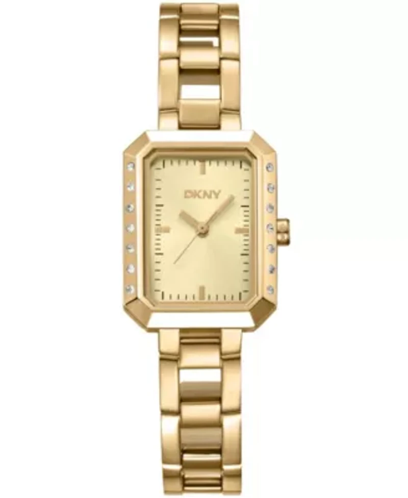 Women's Uptown Glitz Champagne Dial Gold-Tone Stainless Steel Bracelet Watch