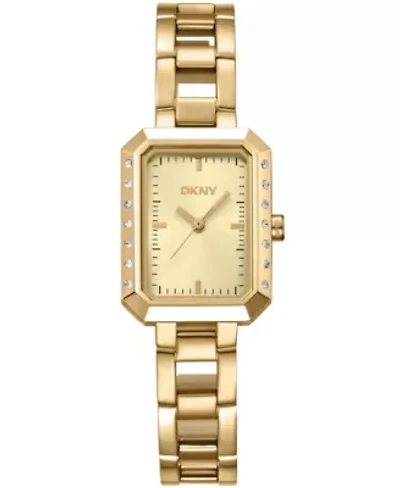 Women's Uptown Glitz Champagne Dial Gold-Tone Stainless Steel Bracelet Watch