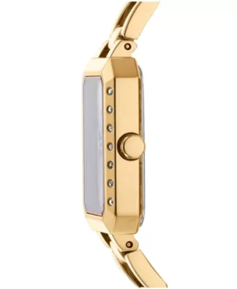 Women's Uptown Glitz Champagne Dial Gold-Tone Stainless Steel Bracelet Watch