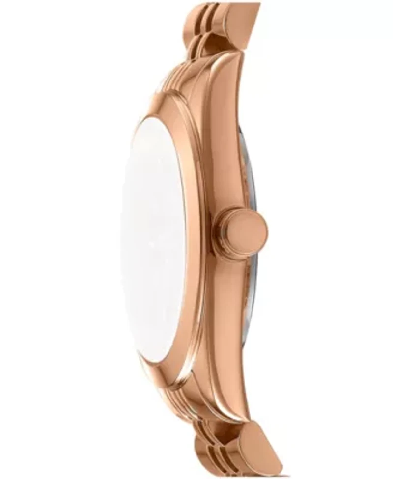 Women's Nolita Midi Dark Blue Dial Rose Gold-Tone Stainless Steel Bracelet Watch