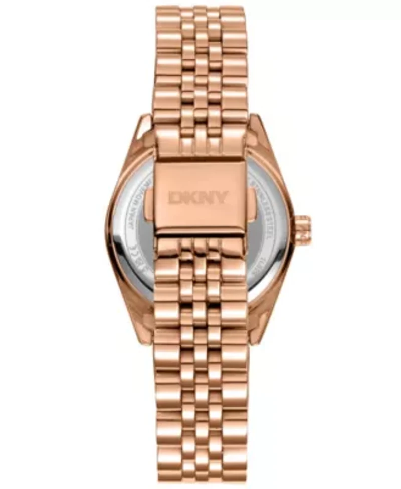 Women's Nolita Midi Dark Blue Dial Rose Gold-Tone Stainless Steel Bracelet Watch