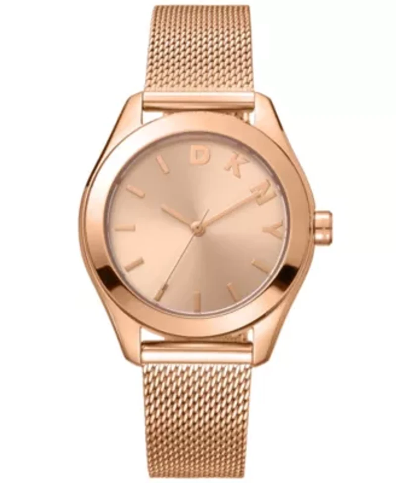 Women's Astoria Logo Rose Gold Dial Rose Gold-Tone Stainless Steel Bracelet Watch
