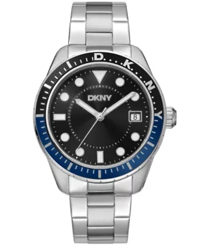 Men's Crosby Sport Black Dial Stainless Steel Bracelet Watch