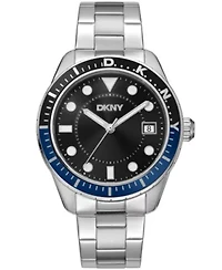 Men's Crosby Sport Black Dial Stainless Steel Bracelet Watch