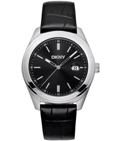 Men's Modernist Classics Black Dial Dark Blue Leather Strap Watch