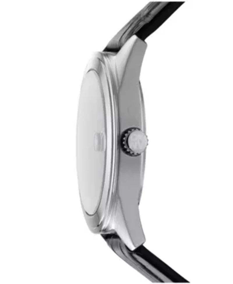 Men's Modernist Classics Black Dial Dark Blue Leather Strap Watch