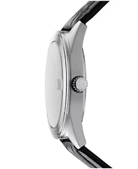 Men's Modernist Classics Black Dial Dark Blue Leather Strap Watch