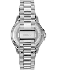 DKNY Men's Sport Watch Silver Dial Stainless Steel Bracelet Watch 43mm 100M