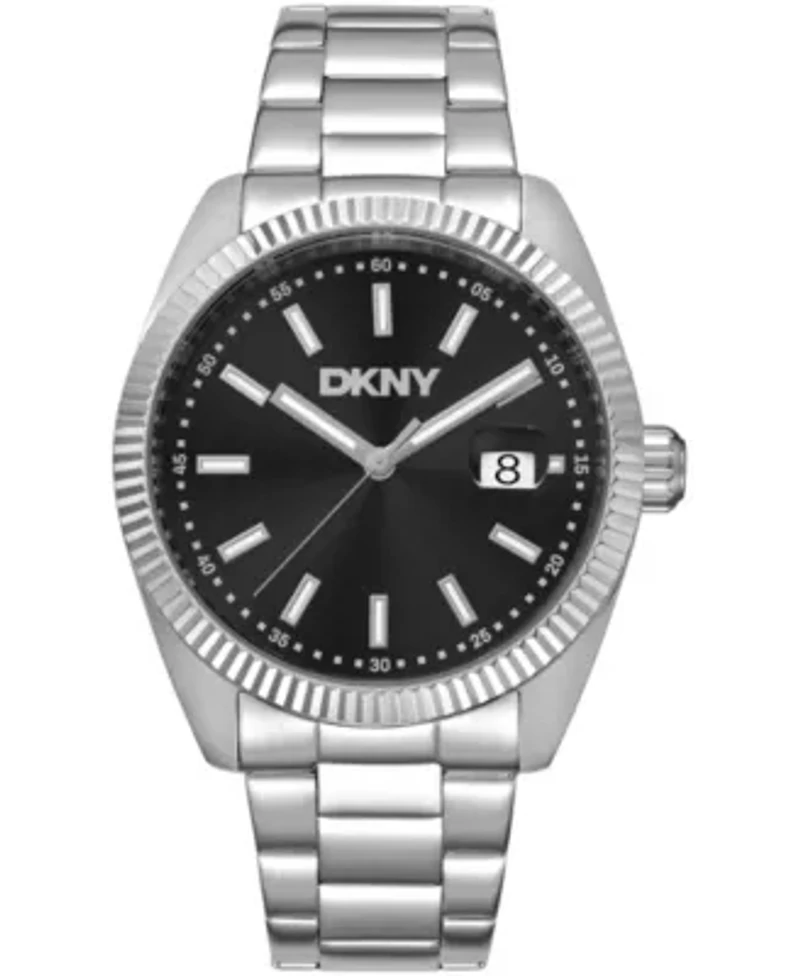 DKNY Men's Date Dial Stainless Steel Bracelet Watch 40mm 100M