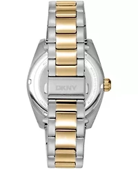 DKNY Men's Date Green Dial Two-Tone Stainless Steel Bracelet Watch 40mm 100M