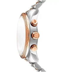 DKNY Men's Chronograph Green Dial Two-Tone Rose Gold Stainless Steel Bracelet Watch 42mm 100M