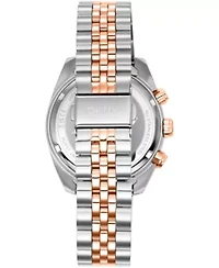 DKNY Men's Chronograph Green Dial Two-Tone Rose Gold Stainless Steel Bracelet Watch 42mm 100M