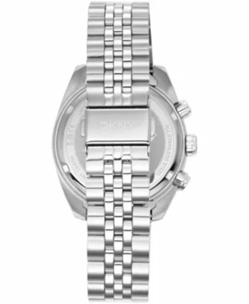 DKNY Men's Chronograph Green Dial Stainless Steel Bracelet Watch 42mm 100M
