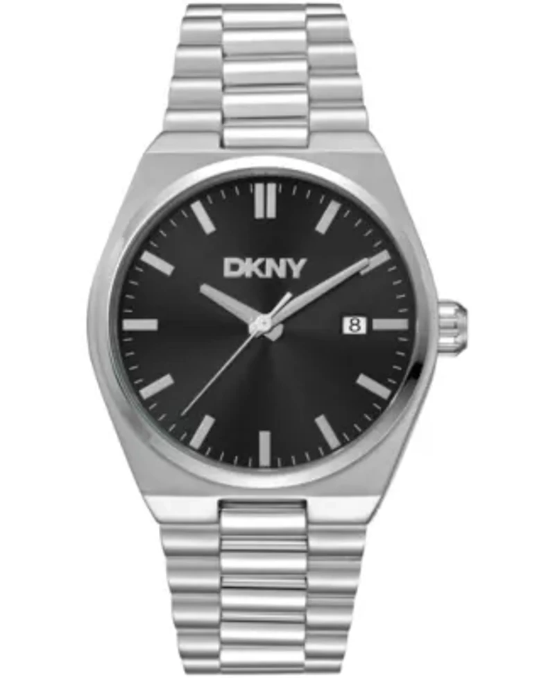 DKNY Men's Date Dial Stainless Steel Bracelet Watch 40mm 100M