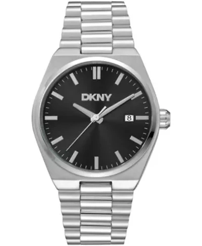 DKNY Men's Date Dial Stainless Steel Bracelet Watch 40mm 100M