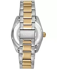DKNY Men's Day Date Green Dial Two-Tone Gold Stainless Steel Bracelet Watch 41mm 100M