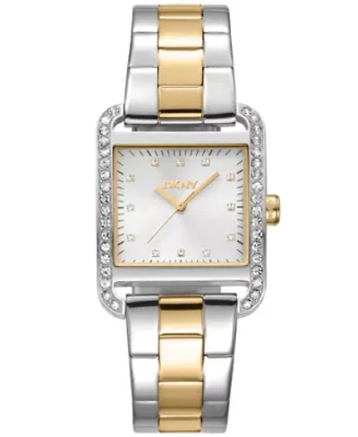 Women's City Glitz Silver Dial Gold Two-Tone Stainless Steel Bracelet Watch