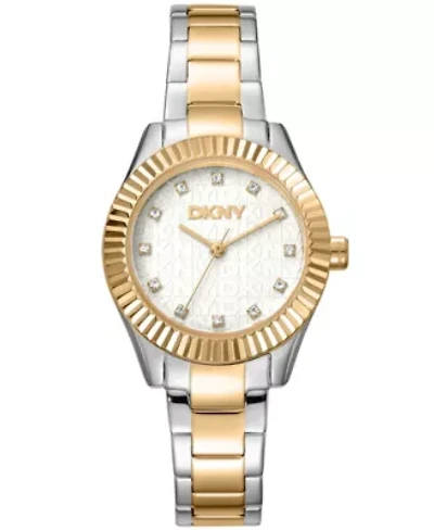 Women's Chambers Glitz Silver Dial Gold Two-Tone Stainless Steel Bracelet Watch
