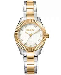 Women's Chambers Glitz Silver Dial Gold Two-Tone Stainless Steel Bracelet Watch