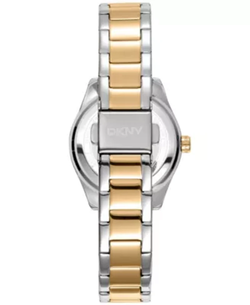 Women's Chambers Glitz Silver Dial Gold Two-Tone Stainless Steel Bracelet Watch