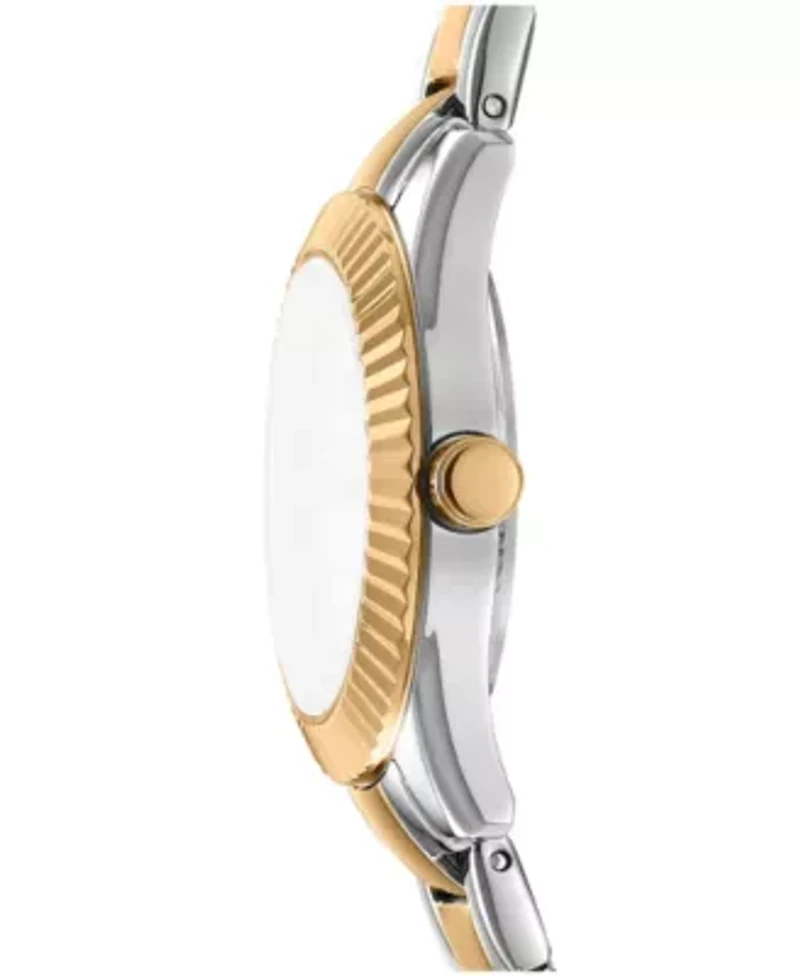 Women's Chambers Glitz Silver Dial Gold Two-Tone Stainless Steel Bracelet Watch