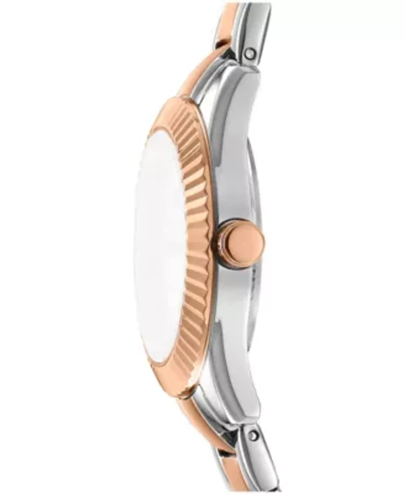 Women's Chambers Glitz Silver Dial Red Gold-Two-Tone Stainless Steel Bracelet Watch