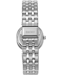 DKNY Women's Black Dial Crystal Bezel Stainless Steel Bracelet Watch 30mm 30M