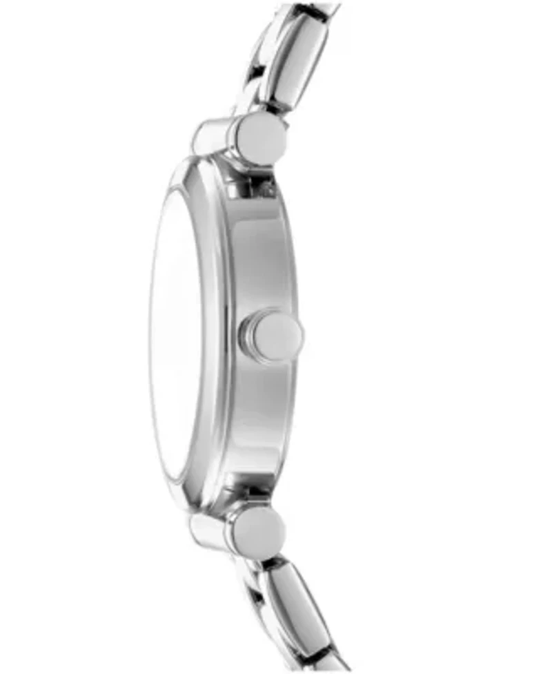 DKNY Women's Essentials Silver Dial Stainless Steel Bracelet Watch 28mm