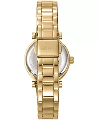 DKNY Women's Essentials Champagne Dial Gold-Tone Stainless Steel Bracelet Watch 28mm