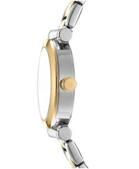 DKNY Women's Essentials Silver Dial Two-Tone Yellow Gold Stainless Steel Bracelet Watch 28mm