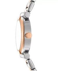 DKNY Women's Essentials Silver Dial Two-Tone Rose Gold Stainless Steel Bracelet Watch 28mm