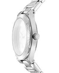 DKNY Women's Jewel-Encrusted Dial Stainless Steel Bracelet Watch 33mm 50M