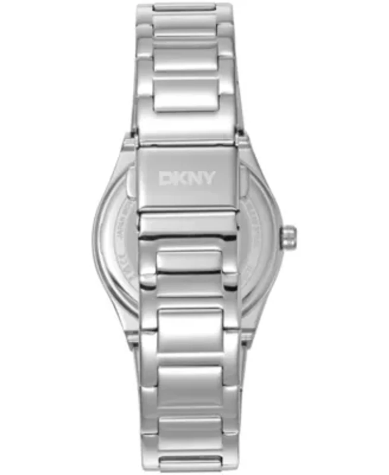 DKNY Women's Jewel-Encrusted Dial Stainless Steel Bracelet Watch 33mm 50M