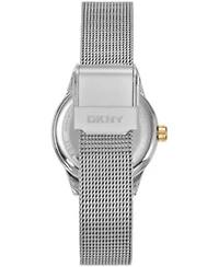 DKNY Women's Milanese Silver Dial Two-Tone Stainless Steel Bracelet Watch 26mm