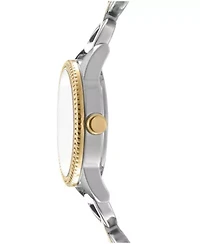 DKNY Women's Open Link Silver Dial Two-Tone Stainless Steel Bracelet Watch 26mm