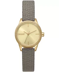 DKNY Women's Milanese Champagne Dial Light Brown Strap Gold-Tone Stainless Steel 26mm