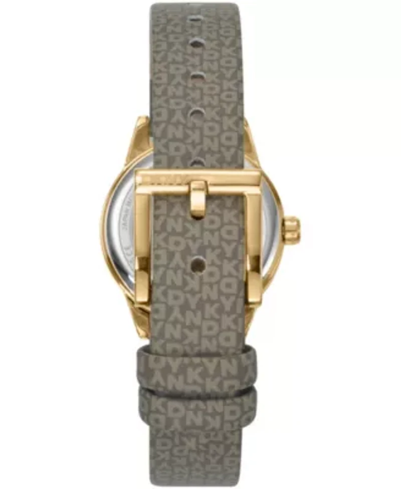 DKNY Women's Milanese Champagne Dial Light Brown Strap Gold-Tone Stainless Steel 26mm