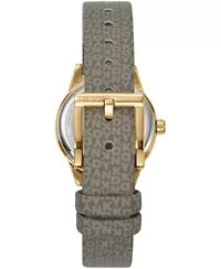 DKNY Women's Milanese Champagne Dial Light Brown Strap Gold-Tone Stainless Steel 26mm
