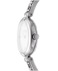 DKNY Women's Silver Dial Stainless Steel Crystal Accented Jewelry Bracelet Watch 26mm 50M