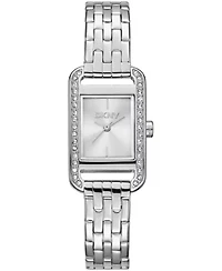 DKNY Women's Signature Shape Silver Dial Stainless Steel Bracelet Watch 20x33mm