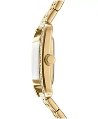 DKNY Women's Signature Shape Green Dial Gold-Tone Stainless Steel Bracelet Watch 20x33mm