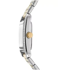 DKNY Women's Signature Shape Silver Dial Two-Tone Stainless Steel Bracelet Watch 20x33mm
